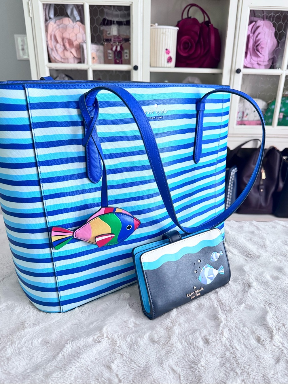 Kate Spade Schuyler Wave Tote & What a Catch Wallet